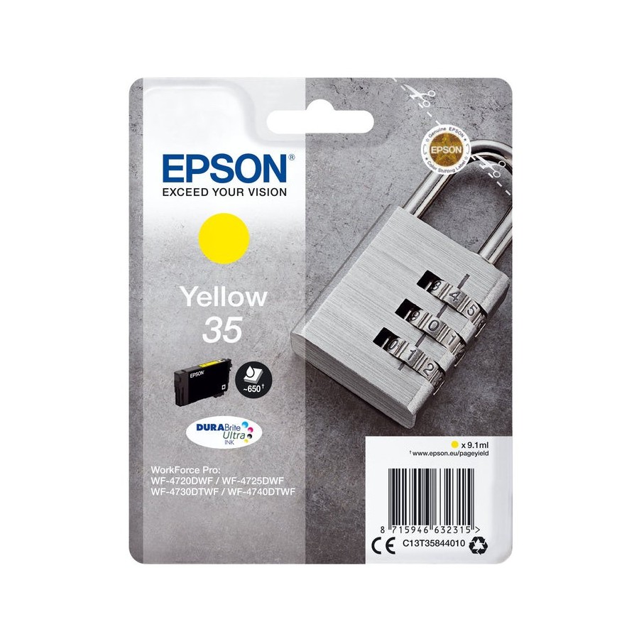 Tinta original  epson 35 durabrite amarillo 650 paginas/c13t35844010 c13t35844010