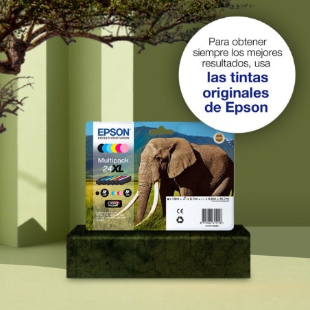 Tinta original epson 24 cian claro 360 paginas/c13t24254012 c13t24254012