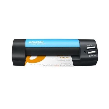 Plustek mobileoffice s602 1200 x 1200 dpi escáner de tarjetas de visita negro, azul a6