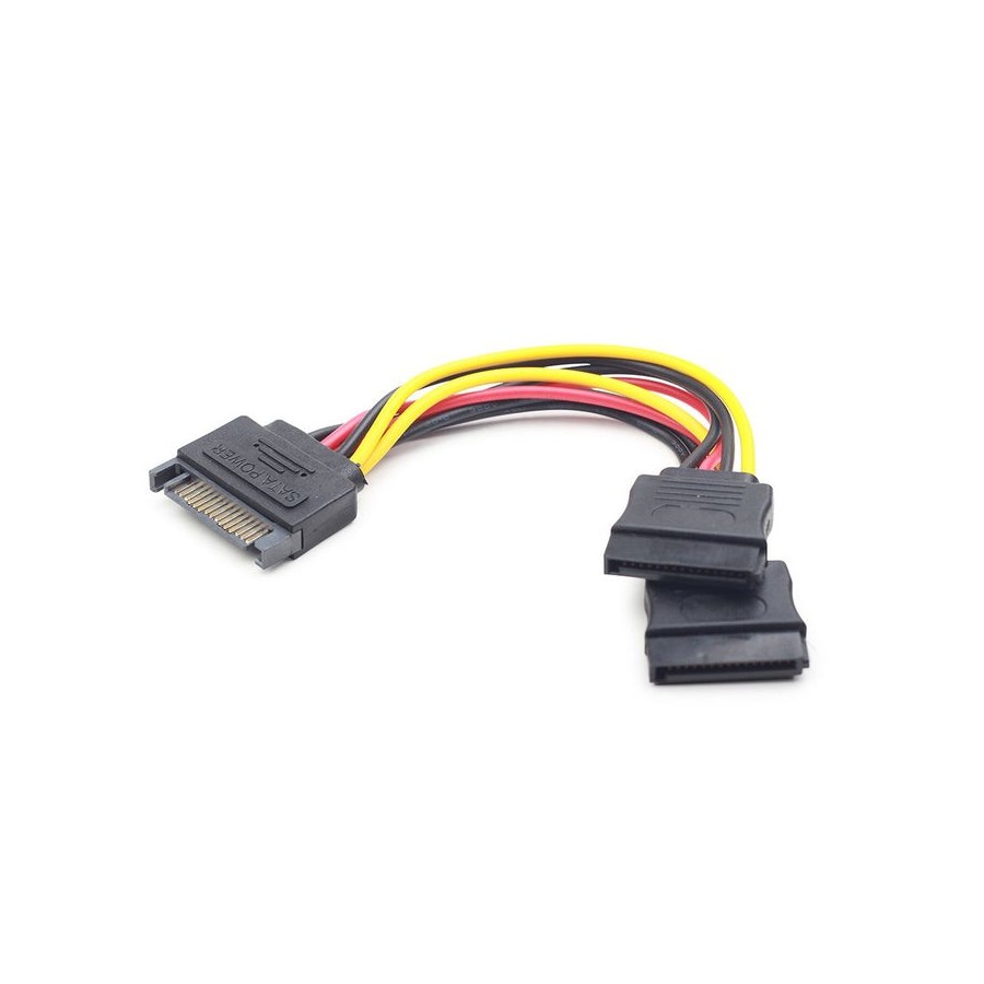 Gembird cable bifurcador sata  a doble sata  m/h  0.15m negro cc-satam2f-01