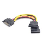 Gembird cable bifurcador sata  a doble sata  m/h  0.15m negro cc-satam2f-01