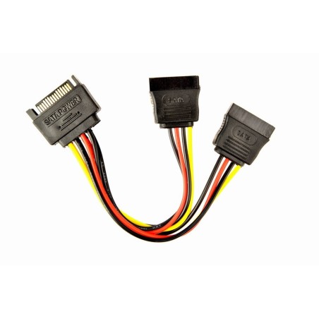 Gembird cable bifurcador sata  a doble sata  m/h  0.15m negro cc-satam2f-01