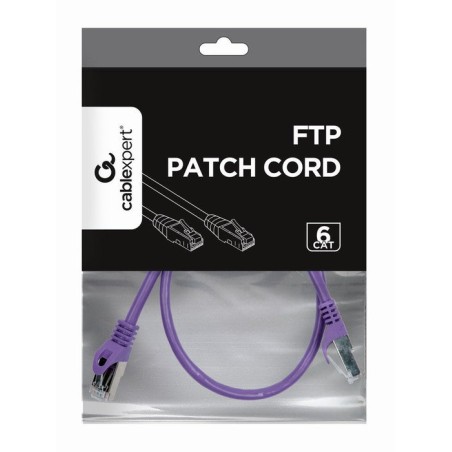 Gembird cable de red ftp cat6 awg24 0.50m purpura