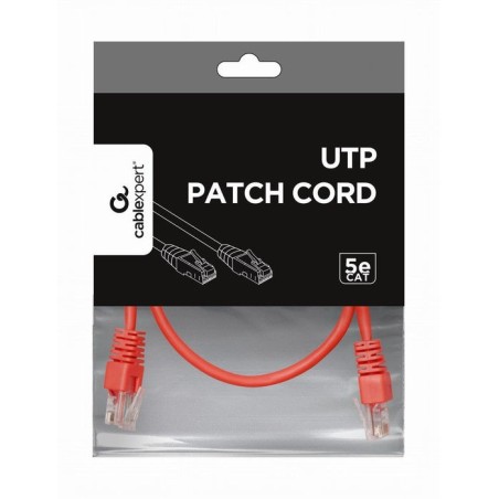 Gembird cable de red utp cat5e 0.50m rojo