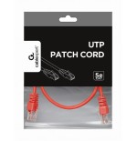Gembird cable de red utp cat5e 0.50m rojo