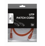 Gembird cable de red utp cat5e 1m rojo