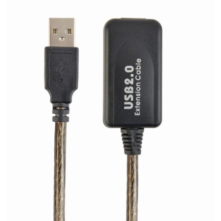 Gembird cable usb 2.0 a/a (alargo activo) m/h 10m negro