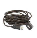 Gembird cable usb 2.0 a/a (alargo activo) m/h 10m negro
