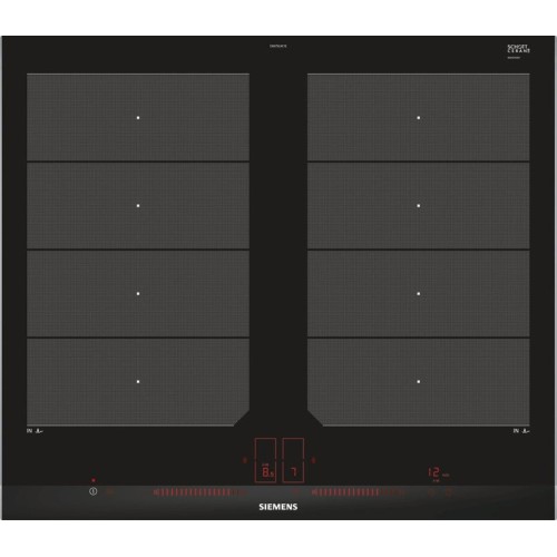 Siemens ex675lxc1e hobs negro, acero inoxidable integrado con placa de inducción 4 zona(s)