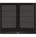 Siemens ex675lxc1e hobs negro, acero inoxidable integrado con placa de inducción 4 zona(s)