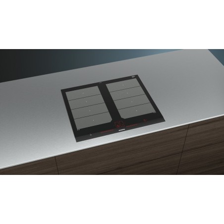 Siemens ex675lxc1e hobs negro, acero inoxidable integrado con placa de inducción 4 zona(s)
