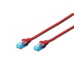 Digitus 1m cat5e u/utp cable de red u/utp (utp) rojo