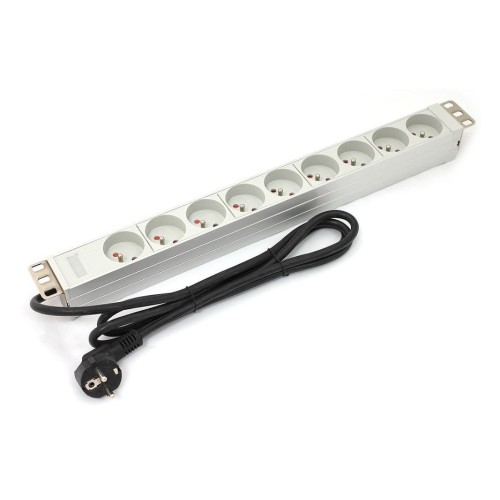 Digitus a-19-strip-3-imp unidad de distribución de energía (pdu) 1u blanco 9 salidas ac