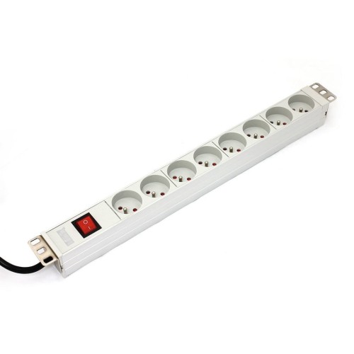 Digitus a-19-strip-2-imp unidad de distribución de energía (pdu) 1u blanco 8 salidas ac