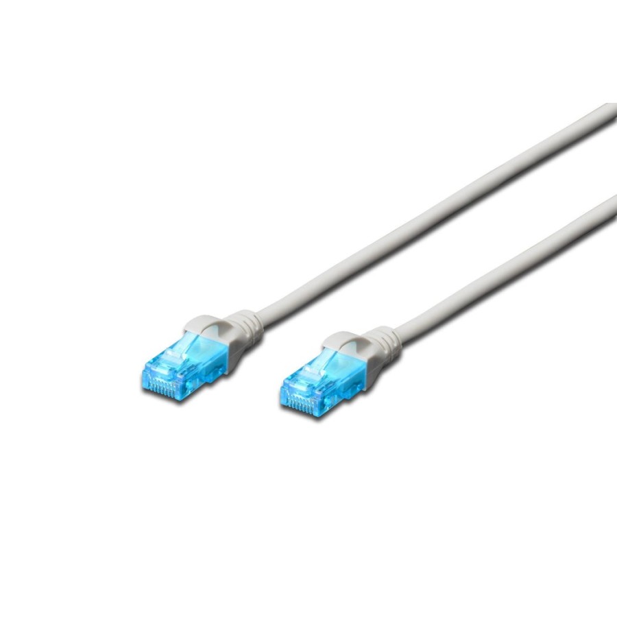 Cable de red digitus rj45 u/utp cat5e  0.25m gris