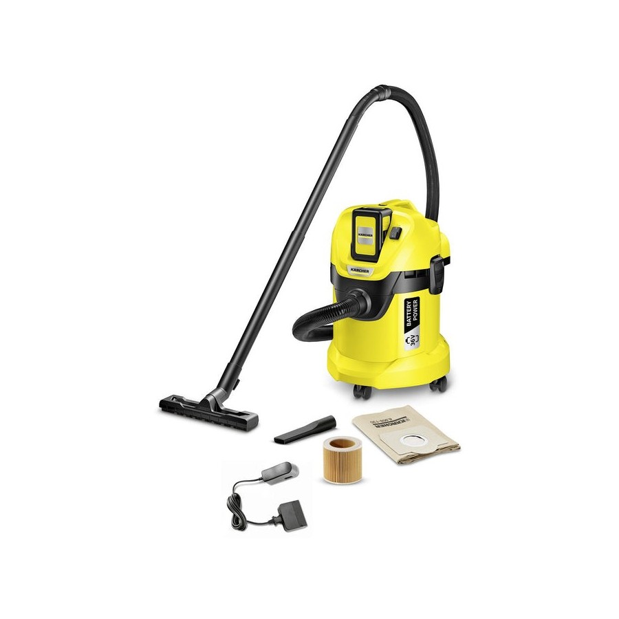 Aspirador industrial karcher multifuncional wd 3 - con batería extraíble 36 v / 2.5 ah