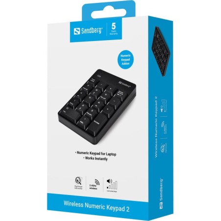 Sandberg 630-05 - teclado numérico inalámbrico, negro