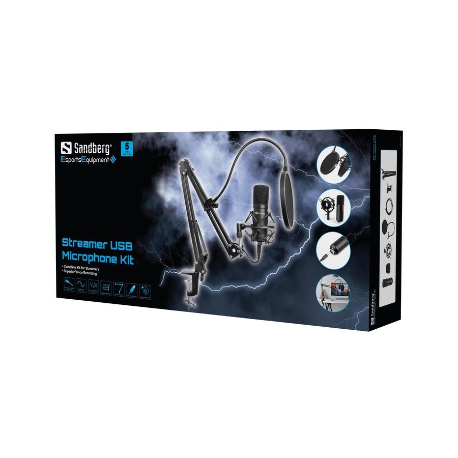 Sandberg micrófono streamer usb kit