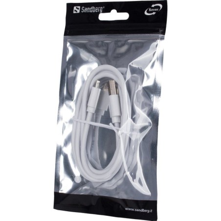 Sandberg saver cable de carga de sincronización micro usb de 1 m