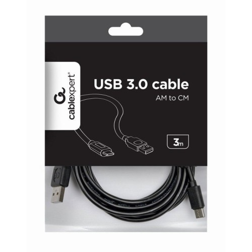 Gembird cable usb 2.0 a usb tipo c 3m negro