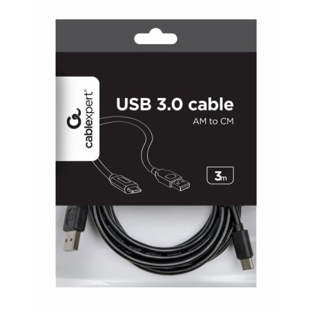 Gembird cable usb 2.0 a usb tipo c 3m negro