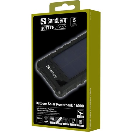 Sandberg outdoor solar powerbank 16000