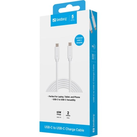 Sandberg usb-c cable de carga 2m, 60w