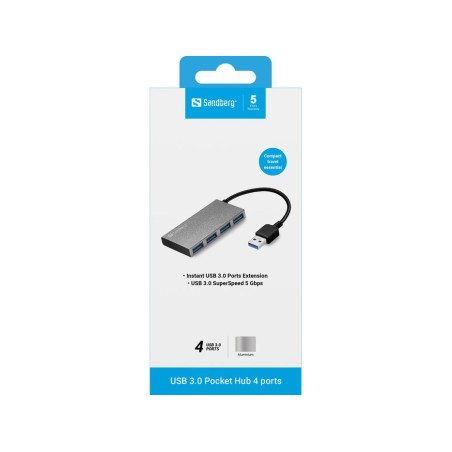 Sandberg usb 3.0 pocket hub 4 puertos