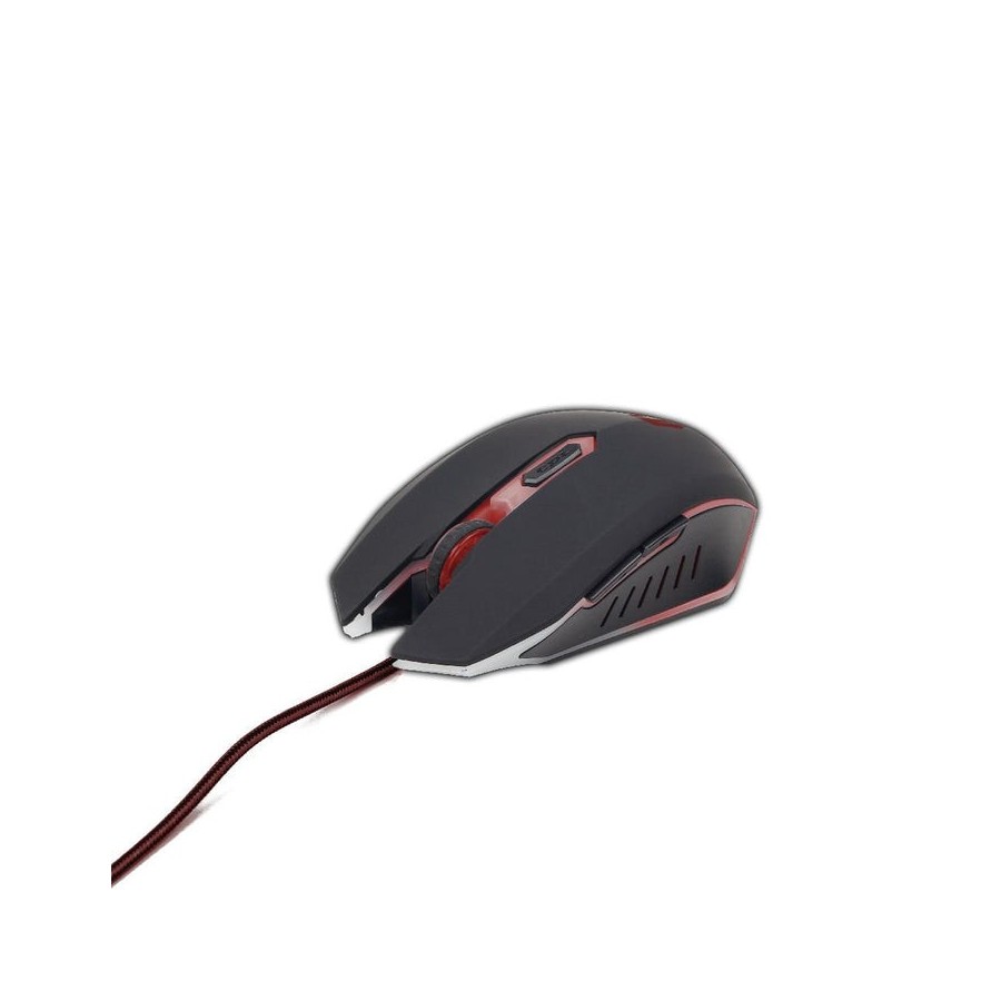 Gembird raton gaming 2400dpi 6 botones usb 1.30m led rojo musg-001-r