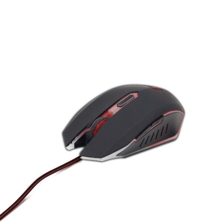 Gembird raton gaming 2400dpi 6 botones usb 1.30m led rojo musg-001-r