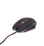 Gembird raton gaming 2400dpi 6 botones usb 1.30m led rojo musg-001-r