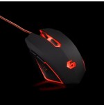 Gembird raton gaming 2400dpi 6 botones usb 1.30m led rojo musg-001-r