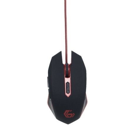 Gembird raton gaming 2400dpi 6 botones usb 1.30m led rojo musg-001-r