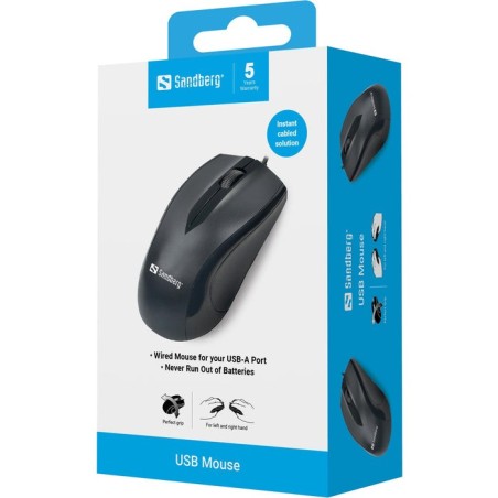Raton sandberg usb 3 botones negro