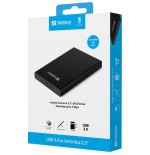 Sandberg usb 3.0 to sata box 2.5'', caja de disco duro/ssd, 2.5", sata, 5 gbit/s, negro