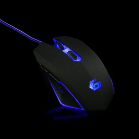Gembird raton gaming 2400dpi 6 botones usb 1.30m led azul musg-001-b