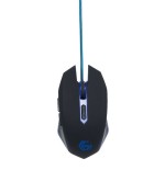 Gembird raton gaming 2400dpi 6 botones usb 1.30m led azul musg-001-b