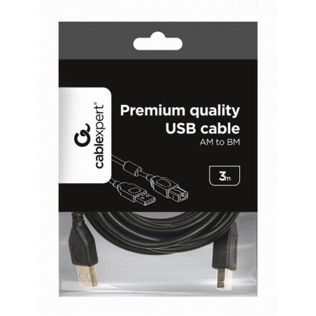 Gembird cable usb impresora 2.0 b 3m negro