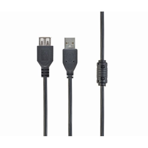 Usb 2.0 a-plug a-socket 10ft cable with ferrite cor