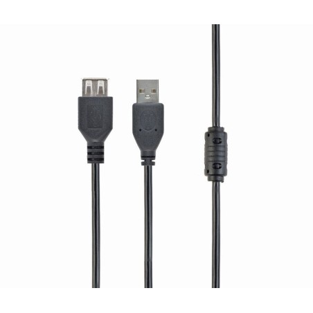 Usb 2.0 a-plug a-socket 10ft cable with ferrite cor