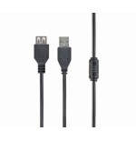 Usb 2.0 a-plug a-socket 10ft cable with ferrite cor