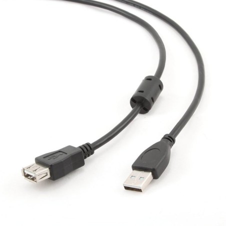 Usb 2.0 a-plug a-socket 10ft cable with ferrite cor