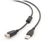 Usb 2.0 a-plug a-socket 10ft cable with ferrite cor