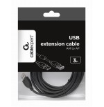 Usb 2.0 a-plug a-socket 10ft cable with ferrite cor