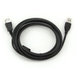 Usb 2.0 a-plug a-socket 10ft cable with ferrite cor