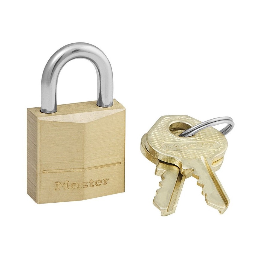 Master lock 120eurd candado para maletas luggage key lock latón latón, plata