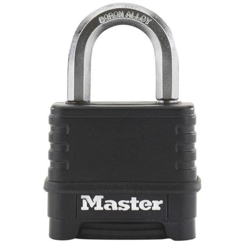 50mm padlock - zinc body with black thermoplastic outer cover for weatherability