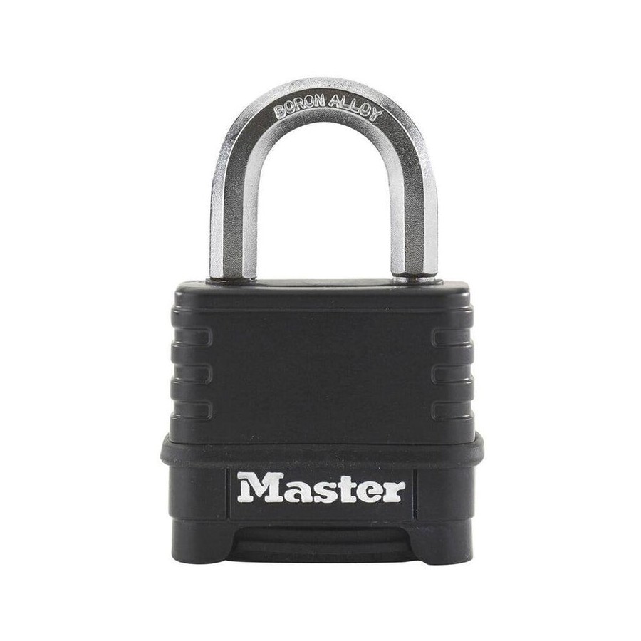 50mm padlock - zinc body with black thermoplastic outer cover for weatherability