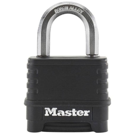 50mm padlock - zinc body with black thermoplastic outer cover for weatherability