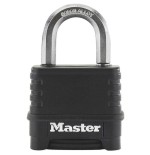 50mm padlock - zinc body with black thermoplastic outer cover for weatherability